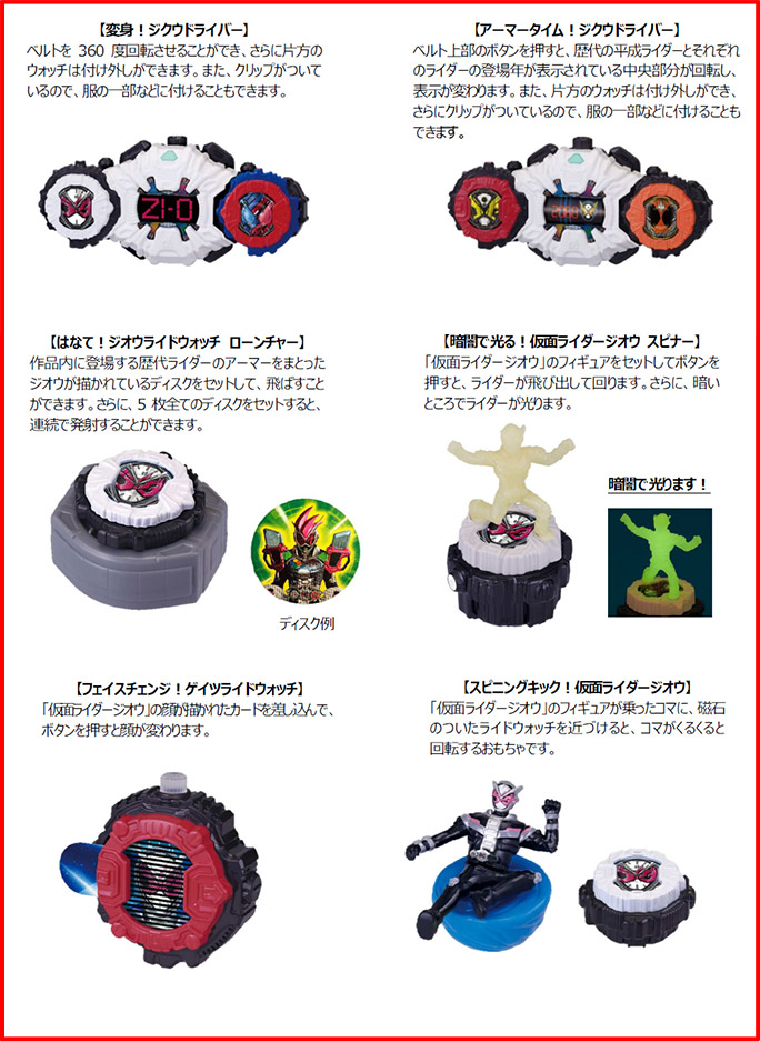 マクドナルドハッピーセット「仮面ライダージオウ」2019年5月17日6種類おもちゃ