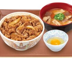 すき家朝定食「牛丼モーニングセット」