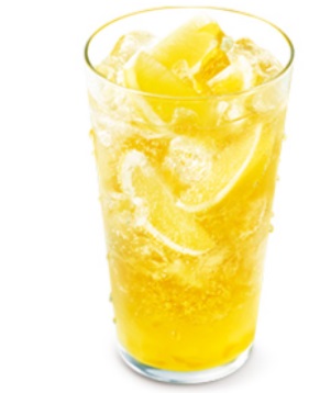 モスバーガー「まるごと！レモンのジンジャーエールwith甘夏ソース ＜甘夏果汁0.9％使用＞」